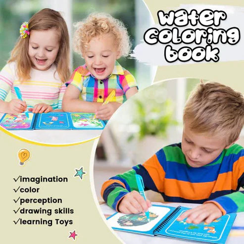 Reusable Magic Water Painting Book + Doodle pen (Set Of 2)