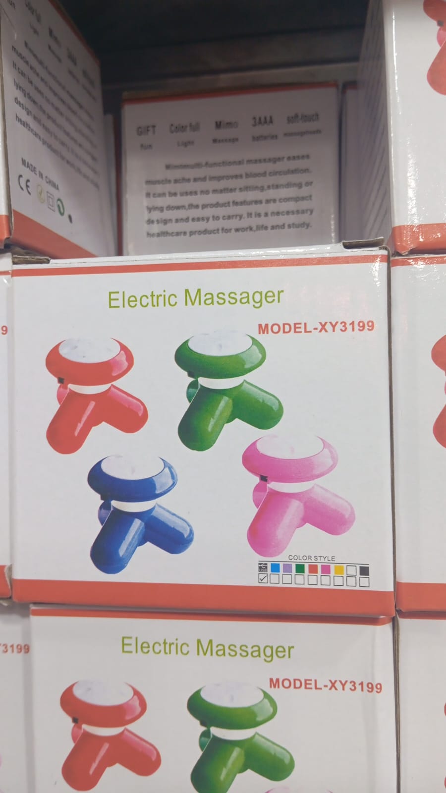 Mimo Mini Electric Full Body Massager – Model-XY3199 – Portable Vibrating Massage Tool for Muscle Relief and Blood Circulation