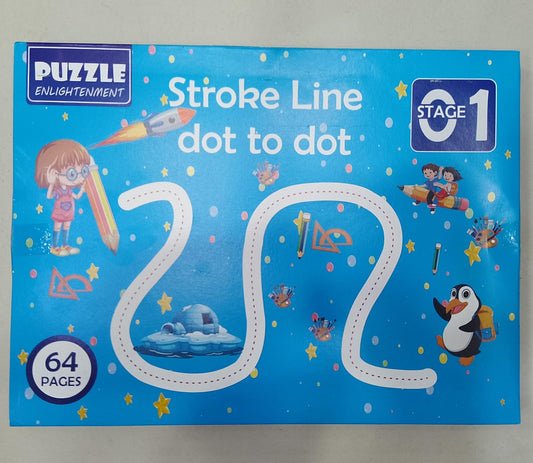 A4 Kids Educational Tracing Book – 64 Pages Dot-to-Dot Activity Workbook with 2 Markers | Usmira Mart