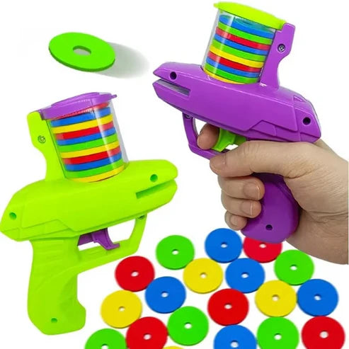 Foam Disc Launcher Gun Flying