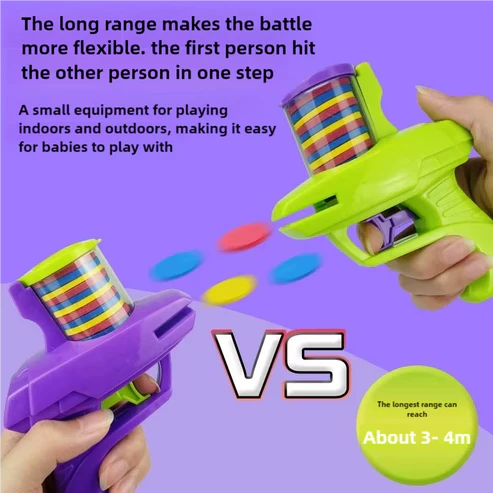 Foam Disc Launcher Gun Flying